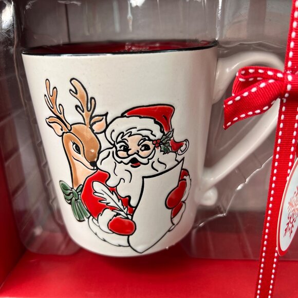 Spectrum Designz Oh What Fun Mug & Ornament Gift Set Santa Reindeer NIB - Picture 2 of 10